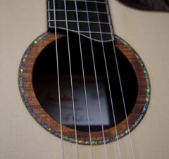 Lowden S50J-BR-AS guitar koa and abalone rosette