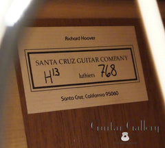 Santa Cruz H13 guitar label