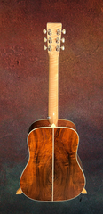 Santa Cruz Brazilian rosewood model D guitar full back view