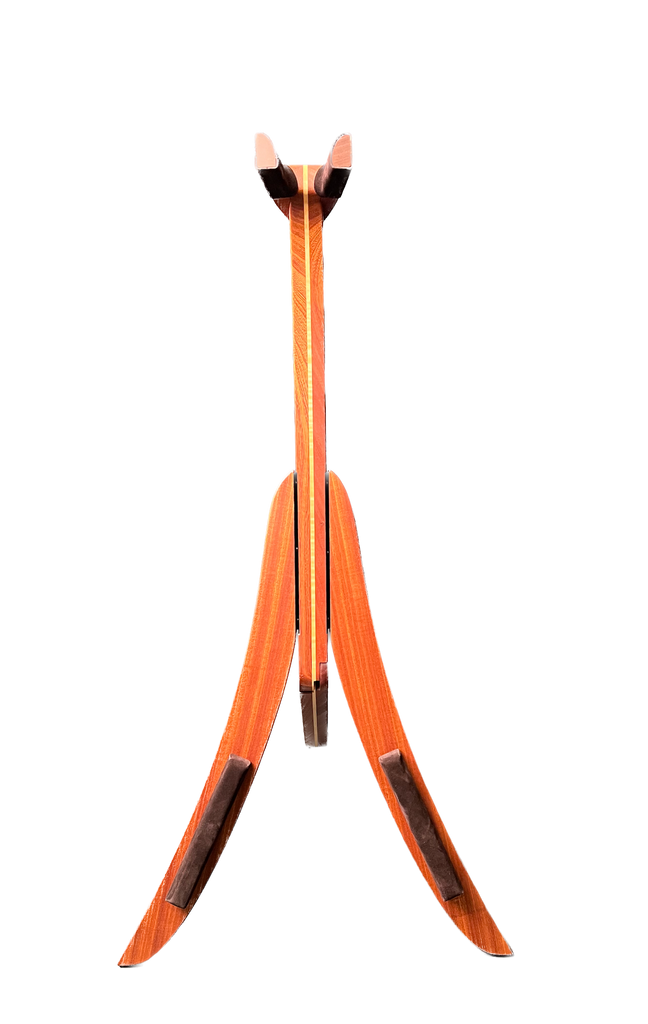 Sapele & Maple guitar stand by Solid Ground stands