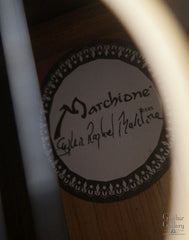 Marchione guitar interior label