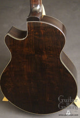 Strahm African Blackwood guitar back close