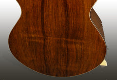 Strahm Eros guitar low back view of Brazilian rosewood
