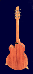 Strahm Eros cutaway Honduran rosewood guitar full back view