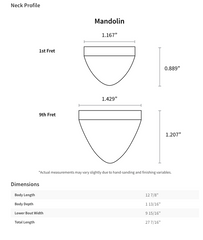 Collings mandolin neck profile & specs