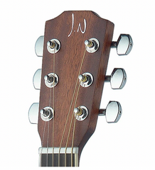 James Neligan ASY-A mini Lefty guitar headstock