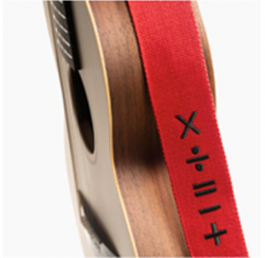 Ed Sheeran with his Tour Edition Guitar strap