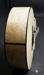 Strahm Birdseye Maple Eros Guitar end view