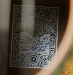 Petros Tunnel 13 guitar label