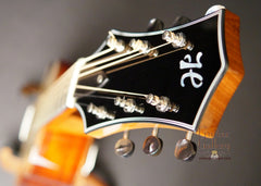 T Drew Heinonen Parlor guitar headstock