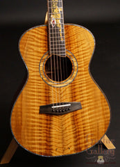 Flame Millennium Redwood top on Leach guitar