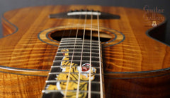 Flame Millennium Redwood top on Leach guitar