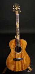 Leach guitar with Flame Millennium Redwood top