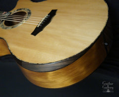 L J Williams Ancient Kauri Whitebait Tui guitar Wangarara Kauri top