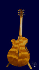 L J Williams Ancient Kauri Whitebait Tui guitar full back
