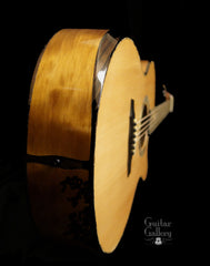 L J Williams Ancient Kauri Whitebait Tui guitar with Sea Turtle inlay end