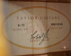 Taylor K22 Guitar