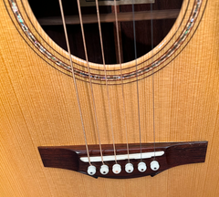 Tippin Crescendo guitar Brazilian rosewood bridge