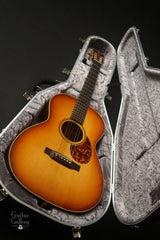 Tippin guitar inside Hiscox Artist series case