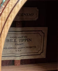 Tippin Crescendo guitar interior labels