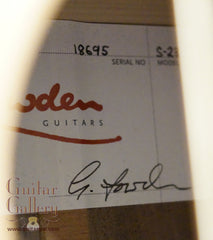  Lowden S23 guitar label