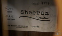 Sheeran W03 guitar label
