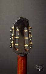 Wingert 12 fret African Blackwood guitar back of headstock