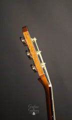 Wingert multi-scale guitar side of headstock