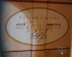 Taylor 615c Transparent Blue, Custom Guitar