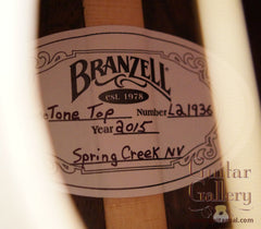 Branzell Tone Top Guitar label