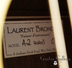 Brondel CocoBolo guitar label