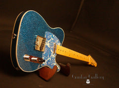Crook T-style Blue Sparkle electric guitar