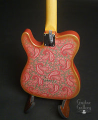 Crook vintage pink paisley guitar back