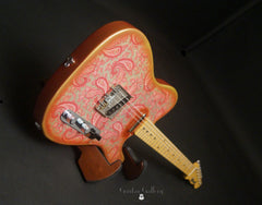 Crook vintage pink paisley guitar glam shot