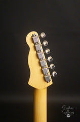 Crook vintage pink paisley guitar headstock back