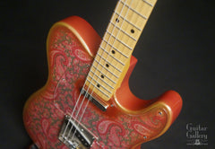 Crook vintage pink paisley guitar cutaway