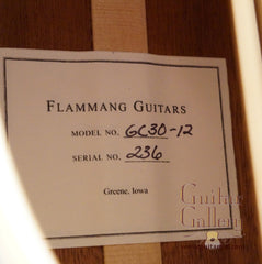 Flammang 12 String guitar label