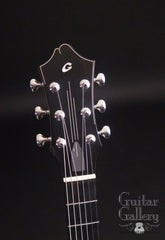 Galloup archtop guitar headstock