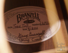 Branzell Tone Top Guitar label