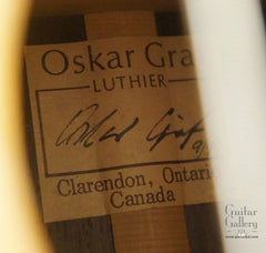 Oskar Graf OMc guitar label