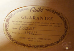 Guild F50 NT guitar label