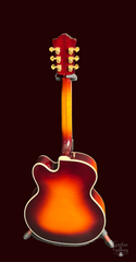Guild X-700 sunburst archtop full back view