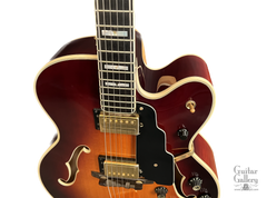 Guild X-700 sunburst archtop detail
