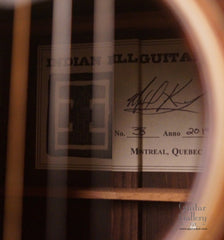 Indian Hill 00 guitar label