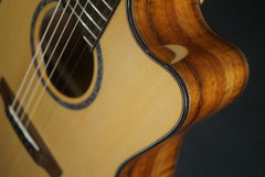 Langejans Koa guitar rosewood binding