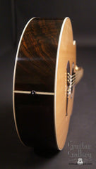 Klein Brazilian rosewood acoustic guitar end