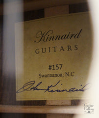 Kinnaird OMc Westcoast guitar interior label