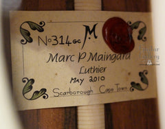 Maingard guitar label