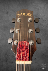 Majestic brand, steel string guitar, headstock