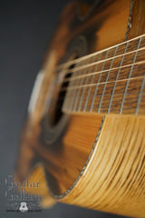 Fylde Single Malt Whiskey Barrel guitar view down front